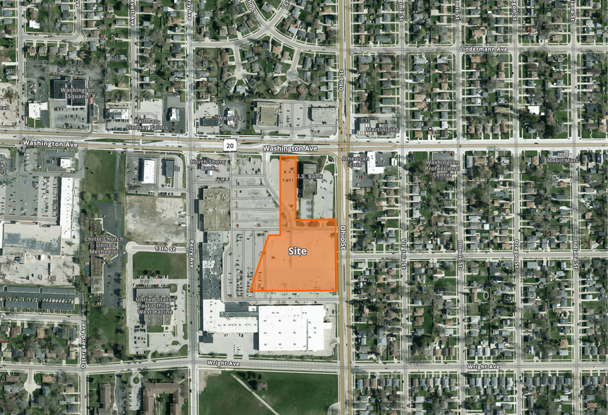 4801 N Washington Ave, Racine, WI à vendre - Aérien – Image 1 sur 2