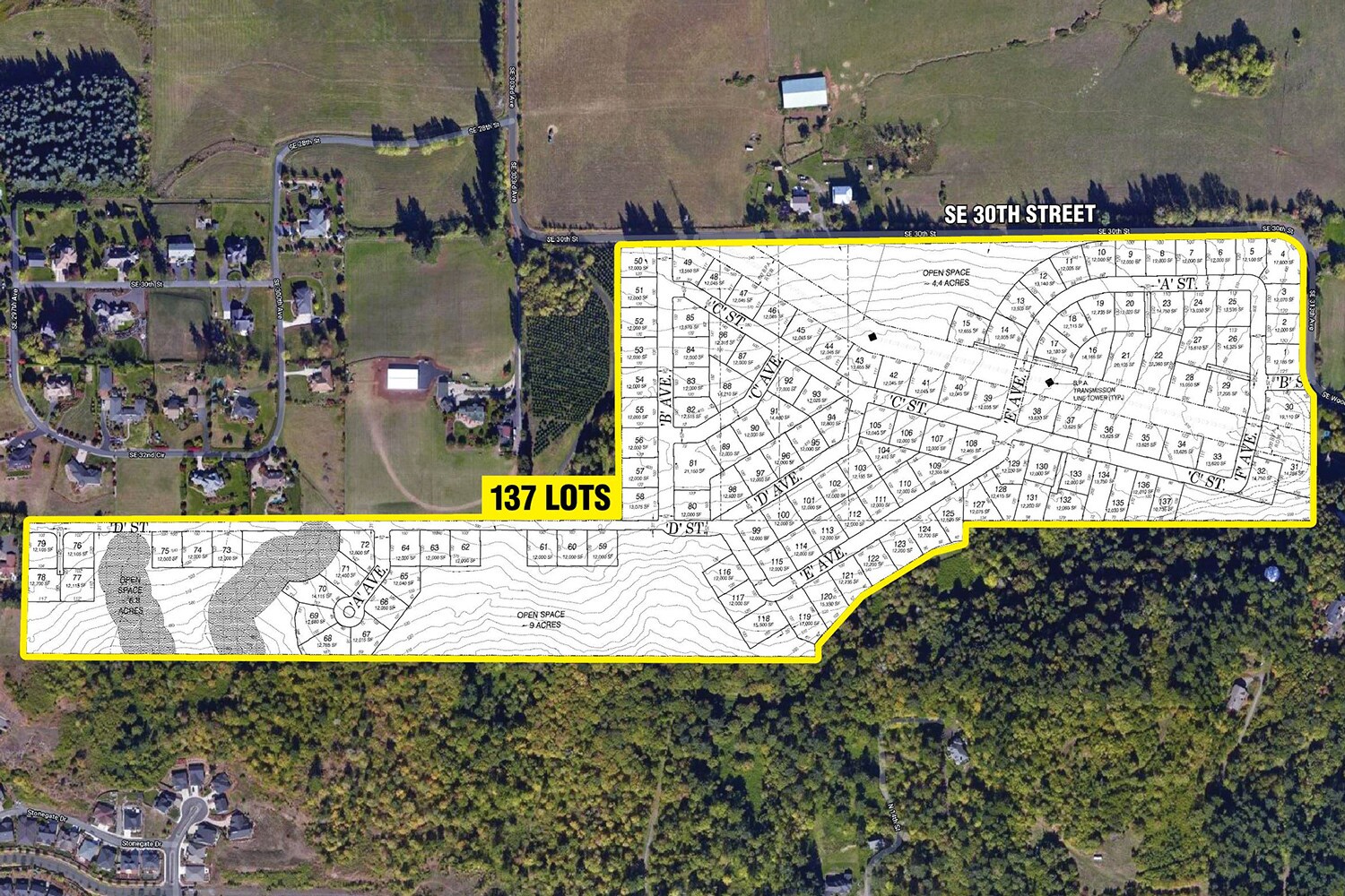 SE 30th, Washougal, WA à vendre Plan cadastral– Image 1 sur 3