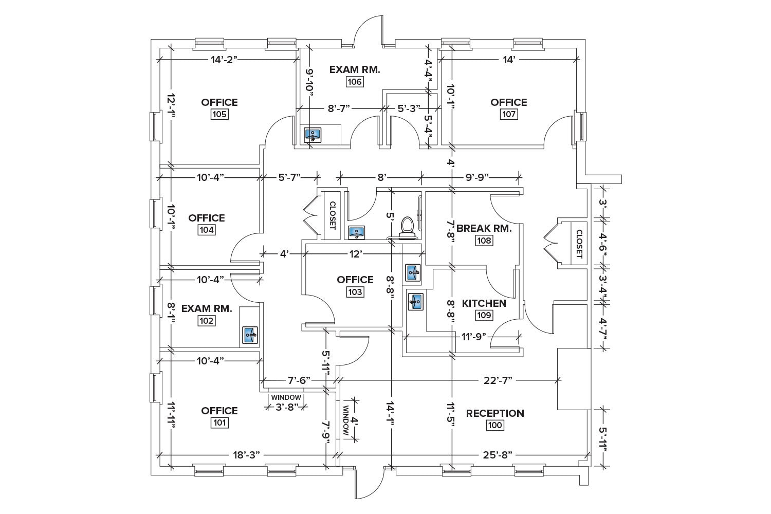 211 Commons Way, Princeton, NJ à louer Plan d’étage– Image 1 sur 2