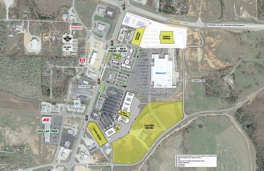 1301-1425 Southern Hills Ctr, West Plains, MO à louer - Plan de site – Image 3 sur 3