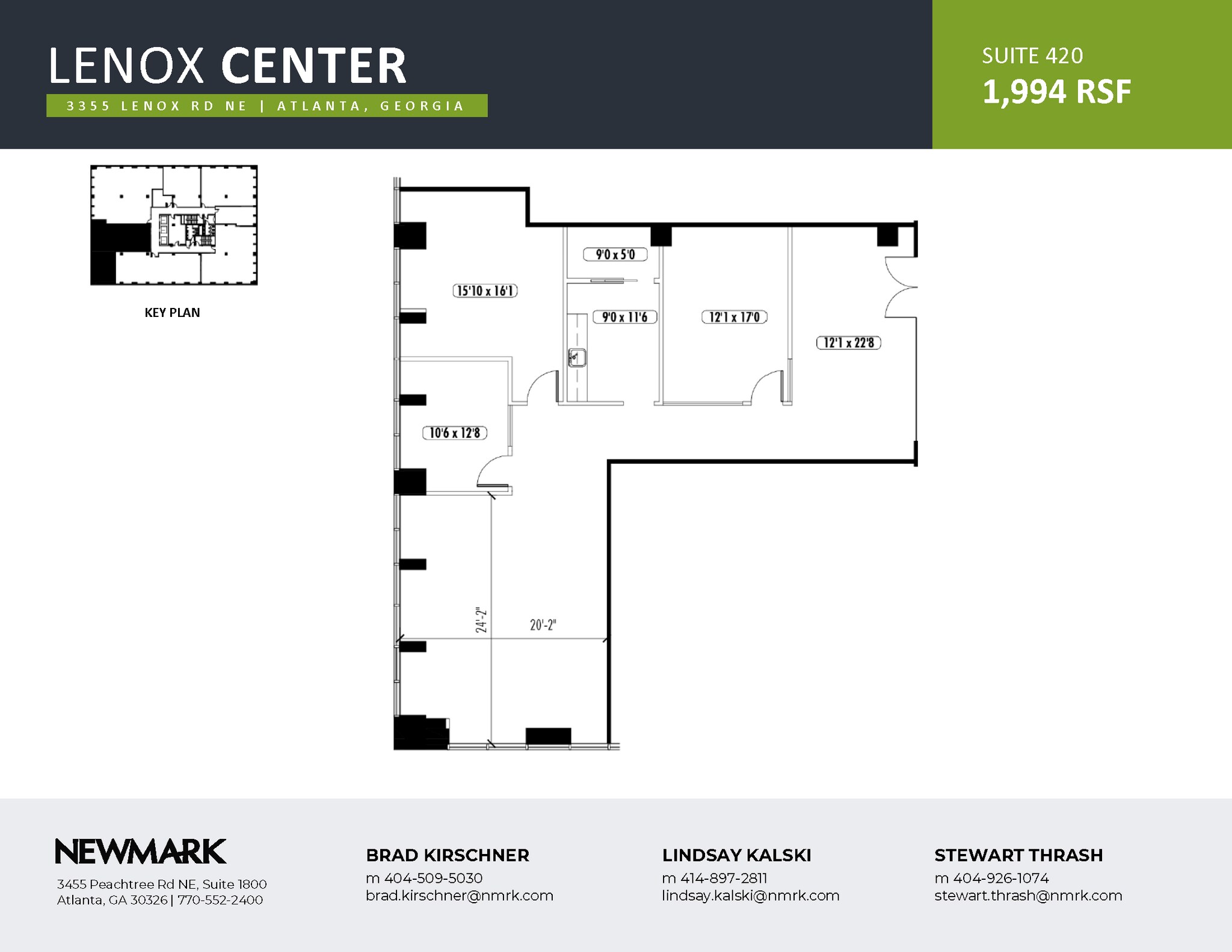 3355 Lenox Rd NE, Atlanta, GA à louer Plan d’étage– Image 1 sur 1