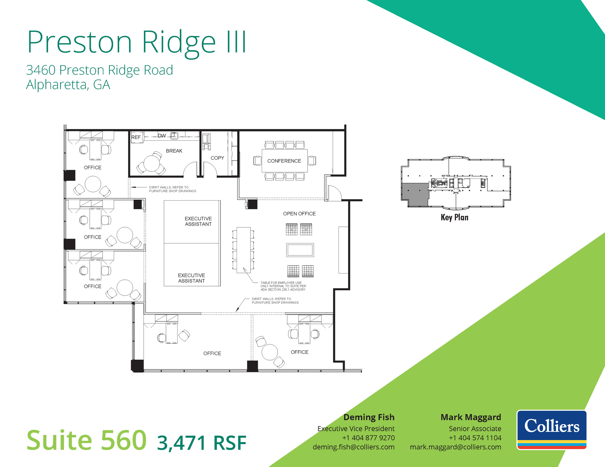 3460 Preston Ridge Rd, Alpharetta, GA à louer Plan d’étage– Image 1 sur 1
