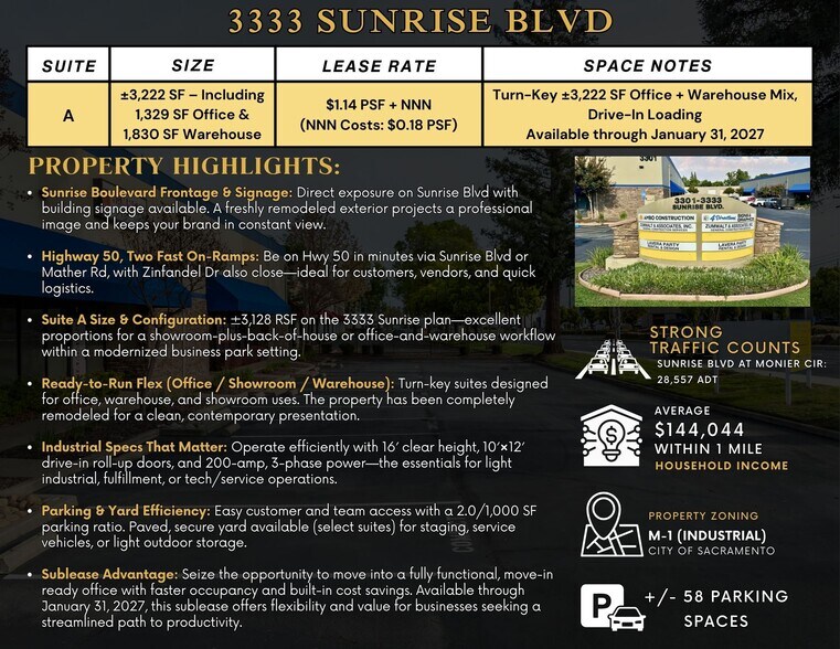 3333 Sunrise Blvd, Rancho Cordova, CA à louer - Photo de l’immeuble – Image 2 sur 16