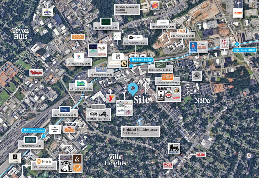 600 E 35th St, Charlotte, NC à vendre - Aérien – Image 3 sur 13