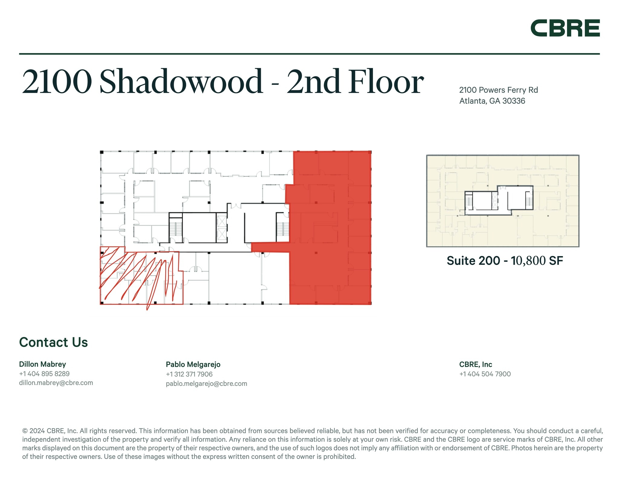 2100 Powers Ferry Rd Se, Atlanta, GA à louer Plan de site– Image 1 sur 1