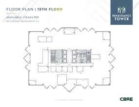 801 K St, Sacramento, CA à louer Plan d’étage– Image 1 sur 2