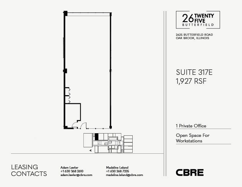 2625 Butterfield Rd, Oak Brook, IL à louer Plan d’étage– Image 1 sur 1