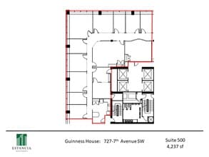 727 7th Ave SW, Calgary, AB à louer Plan d’étage– Image 1 sur 7