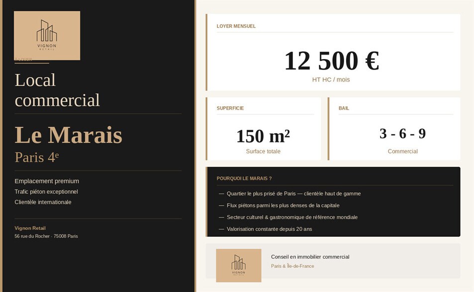 Local commercial dans Paris à louer - Photo de l’immeuble – Image 1 sur 1