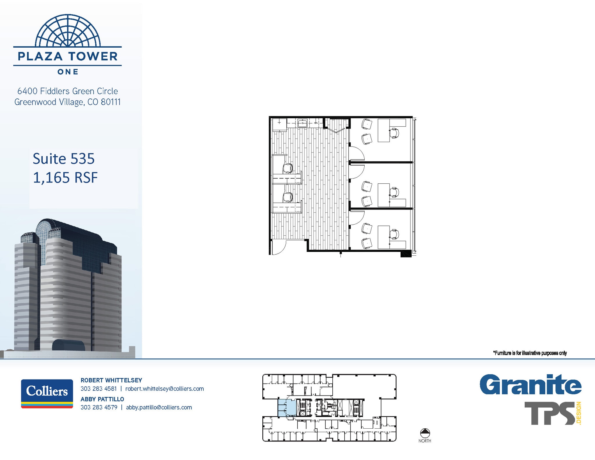 6400 S Fiddlers Green Cir, Greenwood Village, CO à louer Plan d’étage– Image 1 sur 2