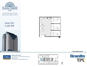 6400 S Fiddlers Green Cir, Greenwood Village, CO à louer Plan d’étage– Image 1 sur 2