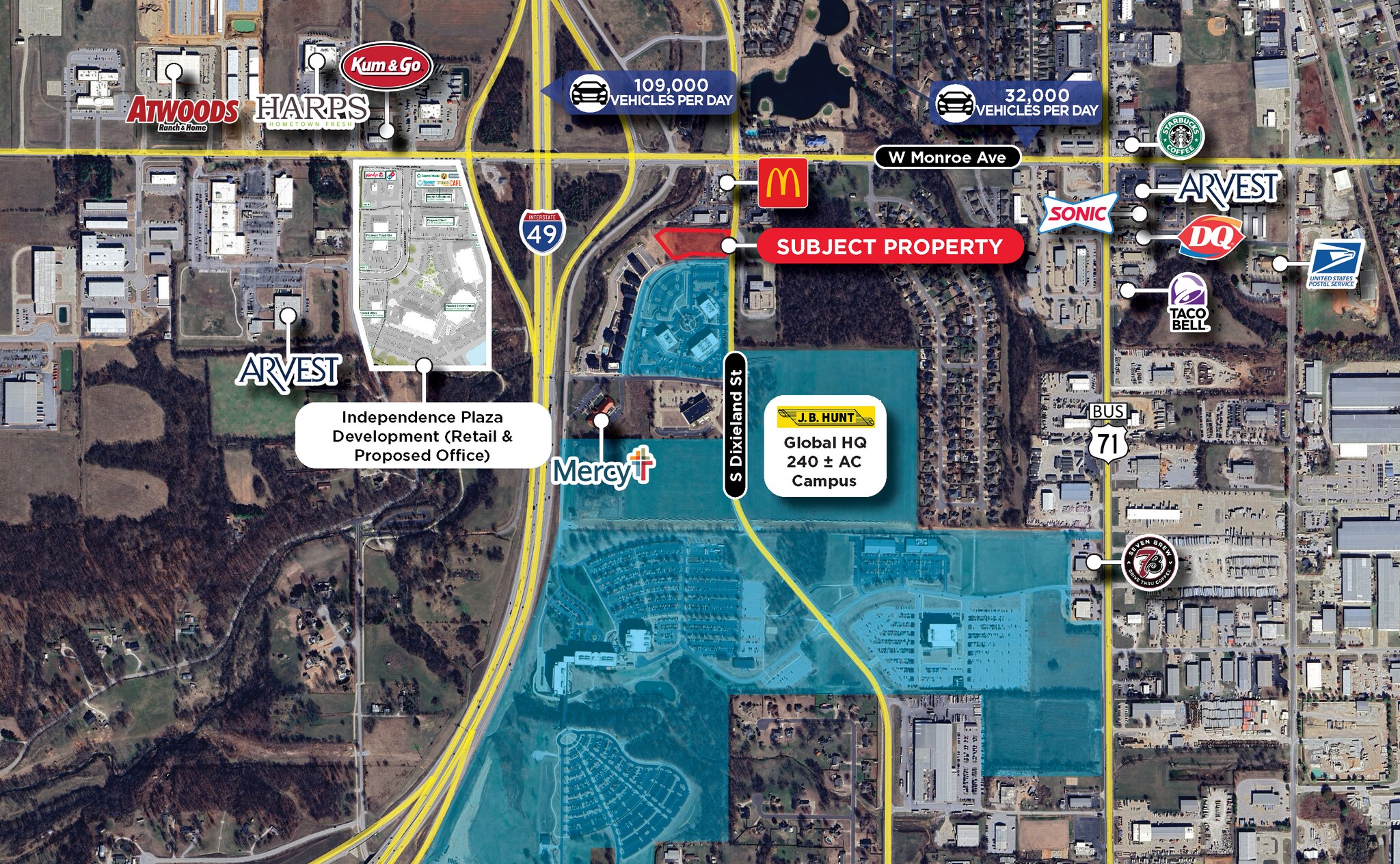 Commerce Creek Dr, Lowell, AR à vendre Aérien– Image 1 sur 4