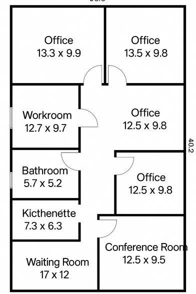 710 Northeast Dr, Davidson, NC à louer - Plan d’étage type – Image 2 sur 14
