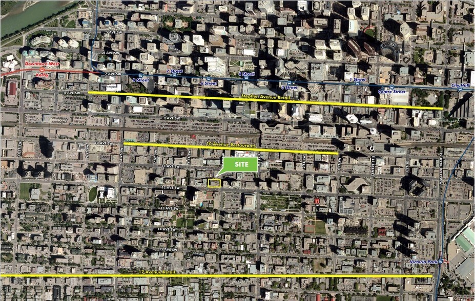 602 12th Ave SW, Calgary, AB à vendre - Aérien – Image 3 sur 99