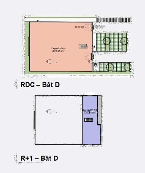 Local d’activités dans Blanquefort à louer - Plan d’étage – Image 2 sur 2