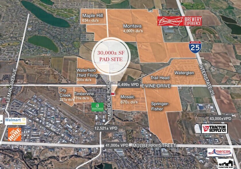 NEC of Timberline and Sykes Drive, Fort Collins, CO à vendre - Aérien – Image 1 sur 1