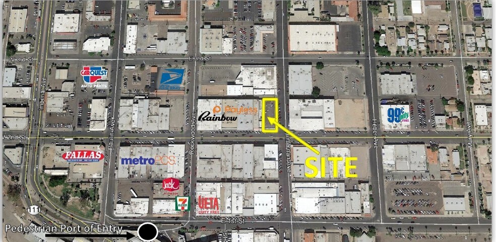 249-255 E 2nd St, Calexico, CA à vendre - Aérien – Image 2 sur 4