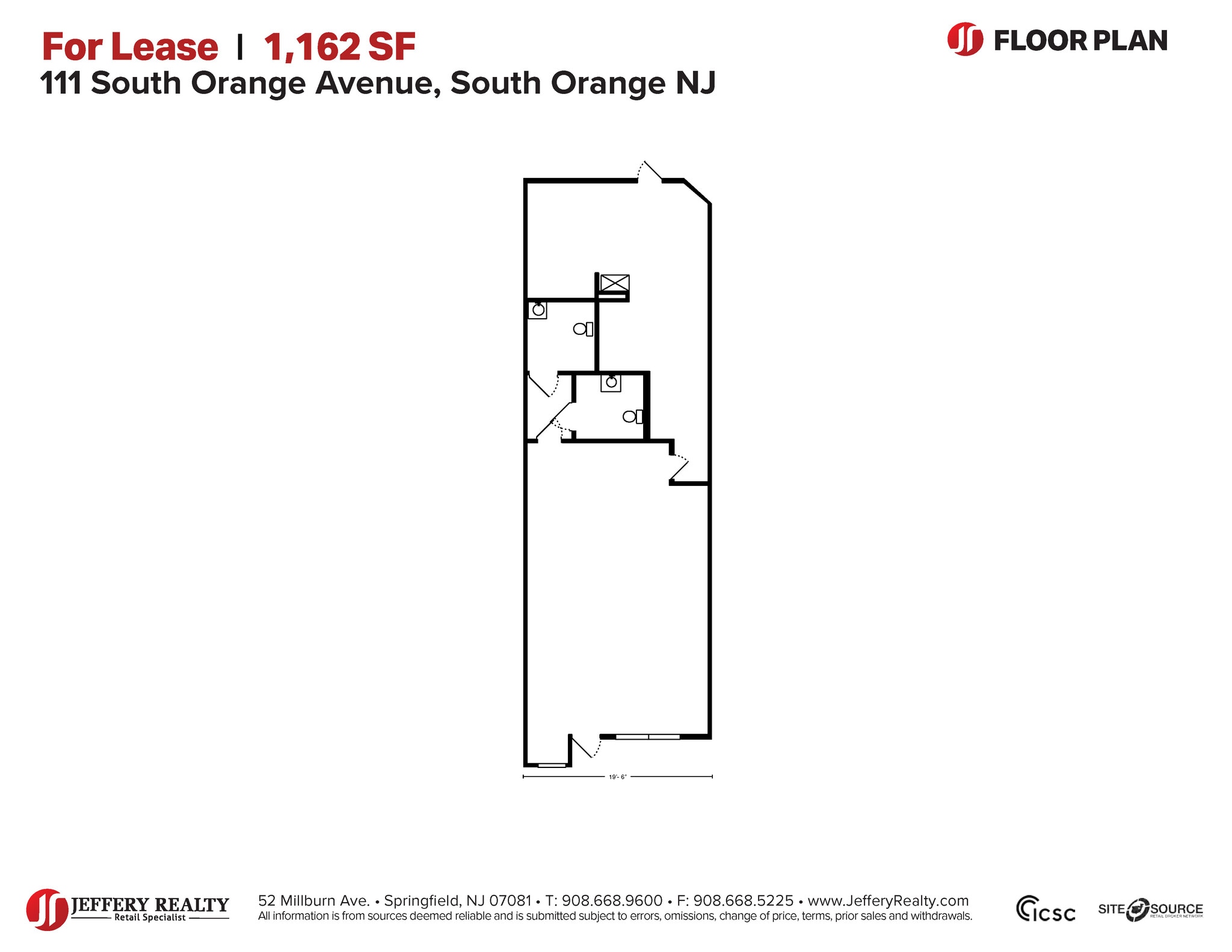 109-113 S Orange Ave, South Orange, NJ à louer Plan d’étage– Image 1 sur 1