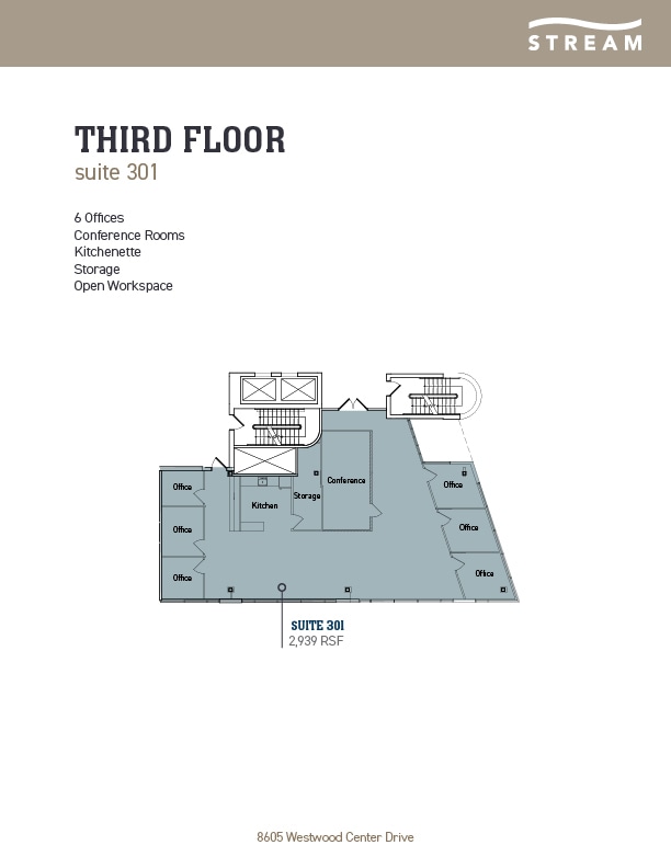 8605 Westwood Center Dr, Vienna, VA à louer Plan d’étage– Image 1 sur 1