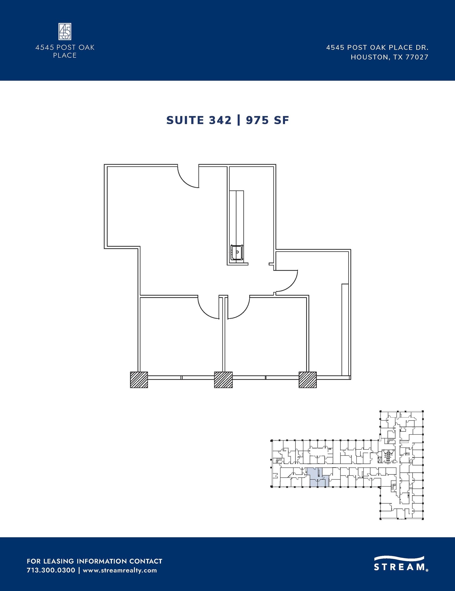 4545 Post Oak Pl, Houston, TX à louer Plan d’étage– Image 1 sur 1