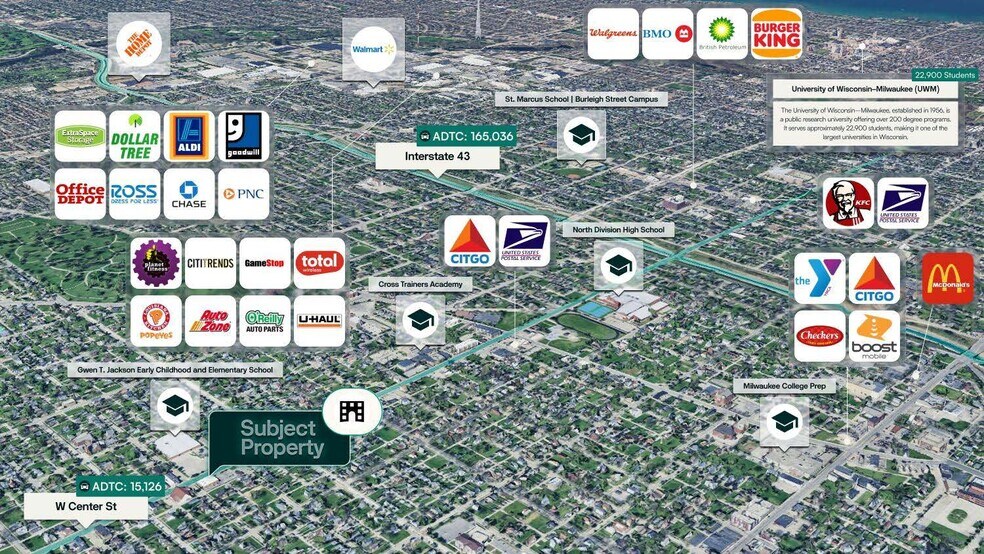 2117 W Center St, Milwaukee, WI à vendre - Aérien – Image 2 sur 2