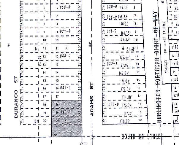 5838 S Adams St, Tacoma, WA à vendre - Plan cadastral – Image 2 sur 3