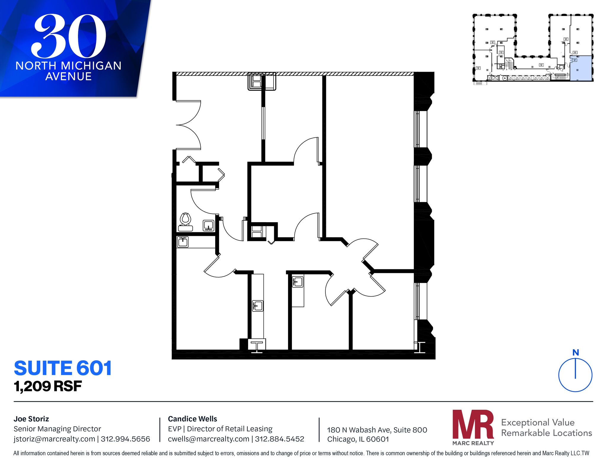 30 N Michigan Ave, Chicago, IL à louer Plan d’étage– Image 1 sur 1