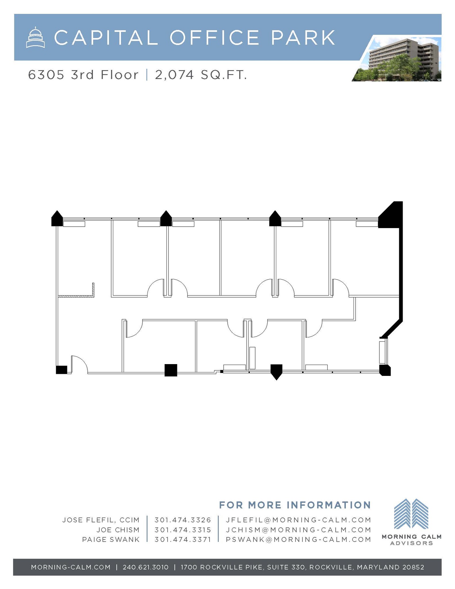 6305 Ivy Ln, Greenbelt, MD à louer Plan d’étage– Image 1 sur 1
