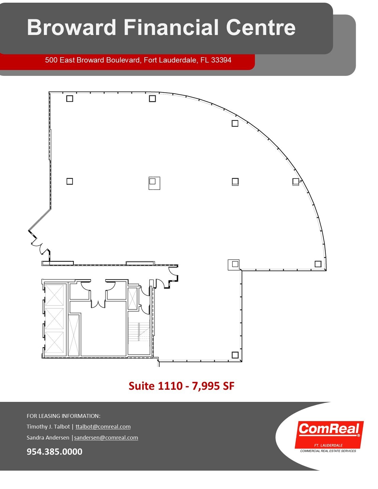 500 E Broward Blvd, Fort Lauderdale, FL à louer Plan d’étage– Image 1 sur 2