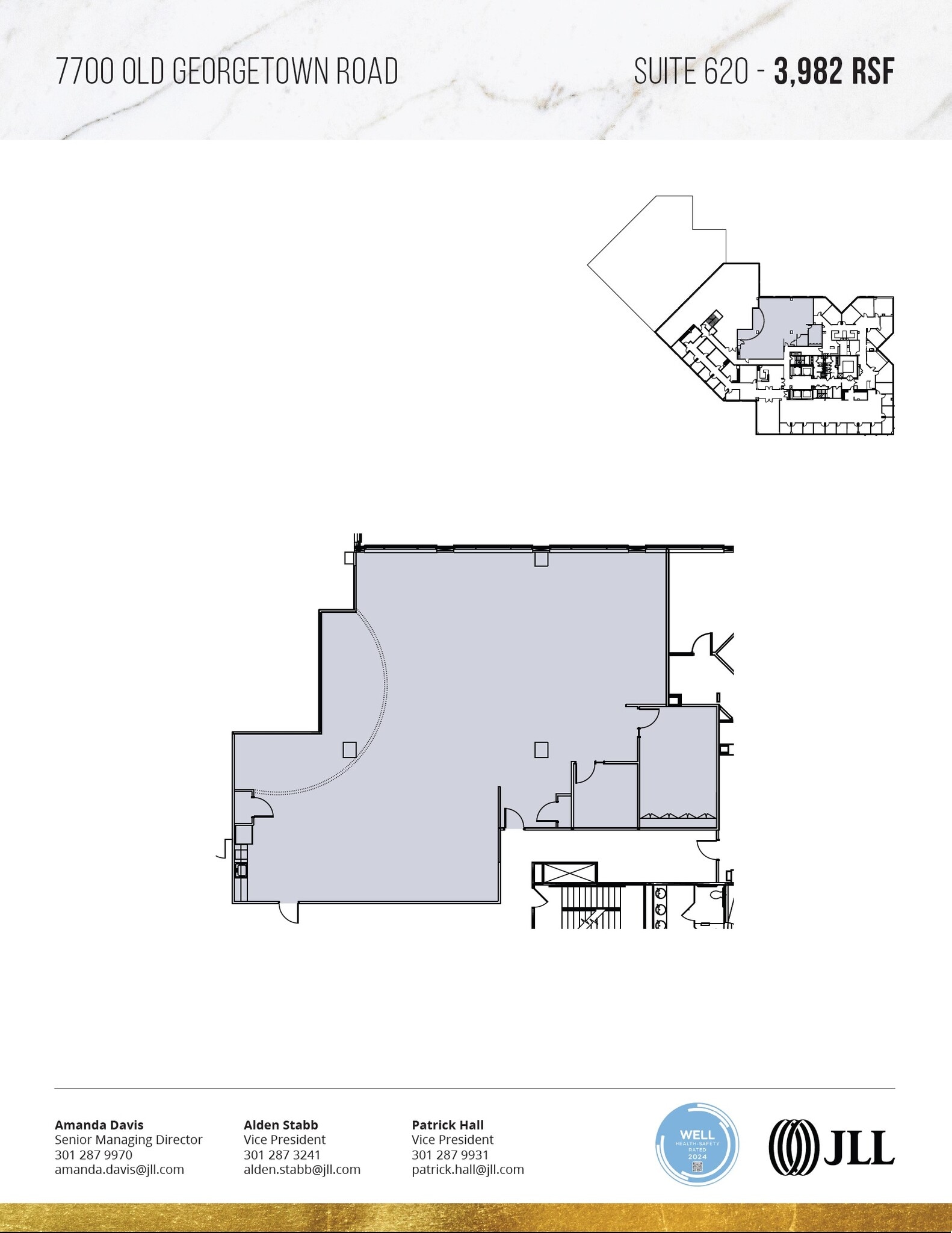 7700 Old Georgetown Rd, Bethesda, MD à louer Plan d’étage– Image 1 sur 2