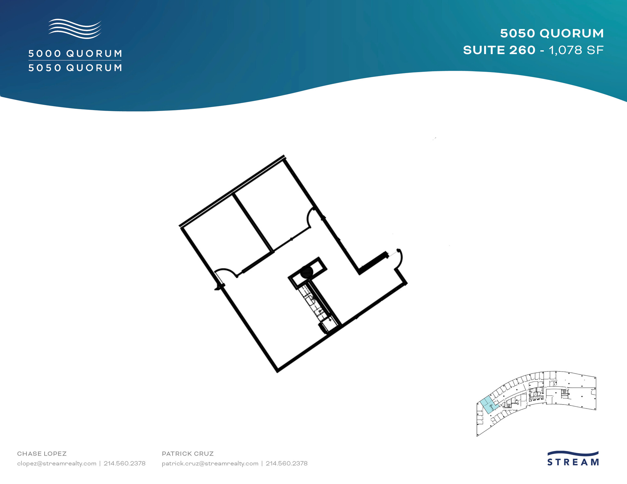 5050 Quorum Dr, Dallas, TX à louer Plan d’étage– Image 1 sur 1