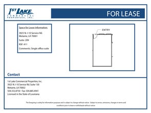 3925 N I-10 Service Rd, Metairie, LA à louer Plan d’étage– Image 1 sur 1