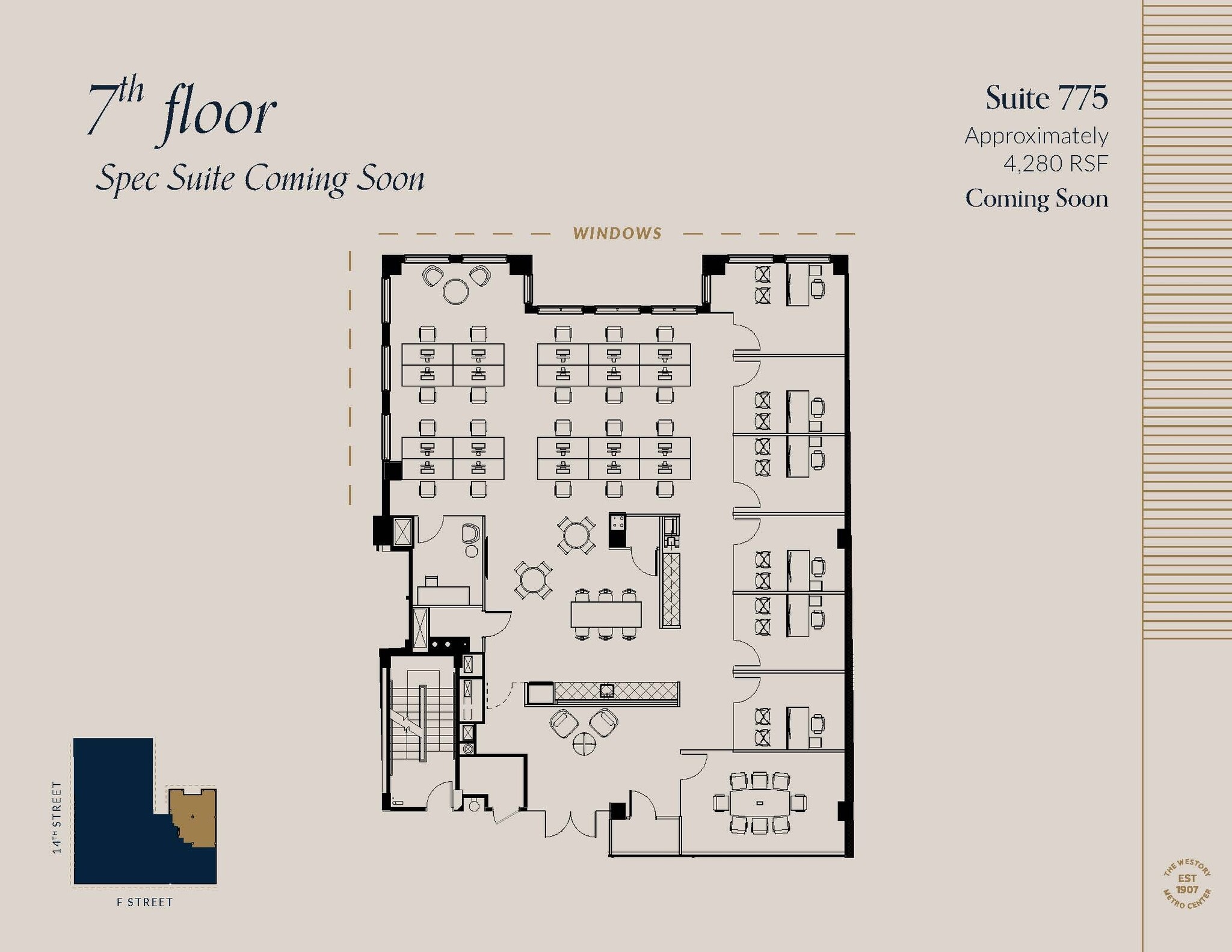 607 14th St NW, Washington, DC à louer Plan d’étage– Image 1 sur 1
