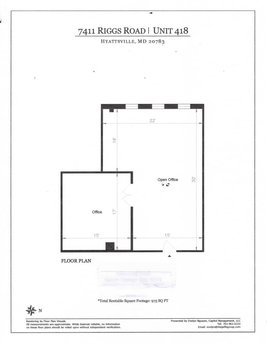 7411 Riggs Rd, Adelphi, MD à louer Plan d’étage– Image 1 sur 1