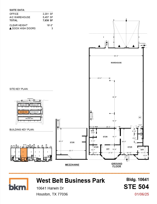 10631 Harwin Dr, Houston, TX à louer Plan d’étage– Image 1 sur 1