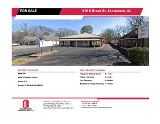 Plus de détails pour 915 S Broad St, Scottsboro, AL - Santé à vendre