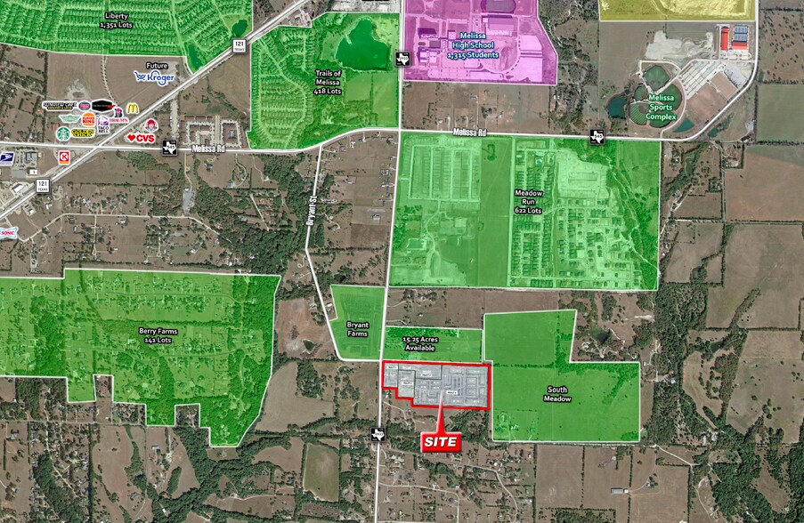 1700 Milrany Ln, Melissa, TX à vendre - Aérien – Image 2 sur 3