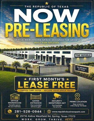 Plus de détails pour 25716 Aldine Westfield Rd, Spring, TX - Local d'activités à louer