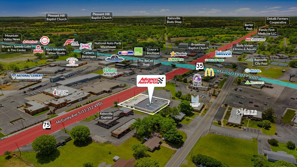 111 N McCurdy Ave, Rainsville, AL à vendre - Photo de l’immeuble – Image 3 sur 5