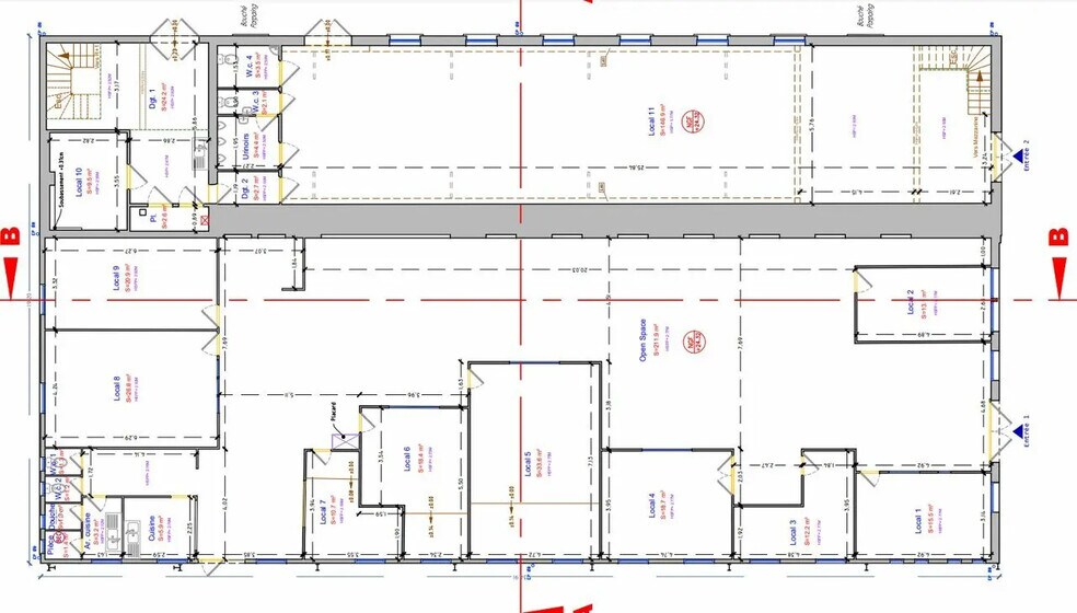 Local d’activités dans Rennes à louer - Plan d’étage – Image 2 sur 3