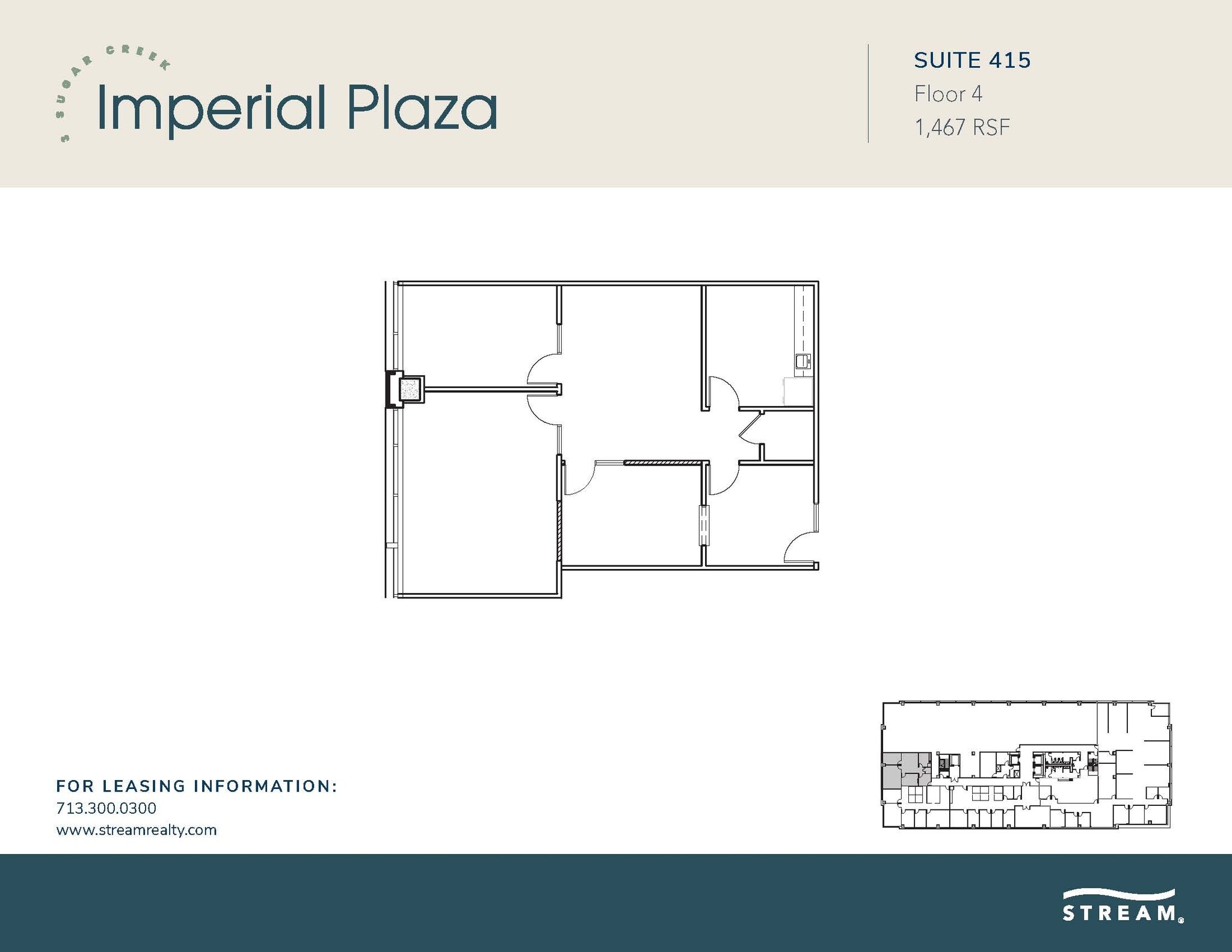 3 Sugar Creek Center Blvd, Sugar Land, TX à louer Plan d’étage– Image 1 sur 1