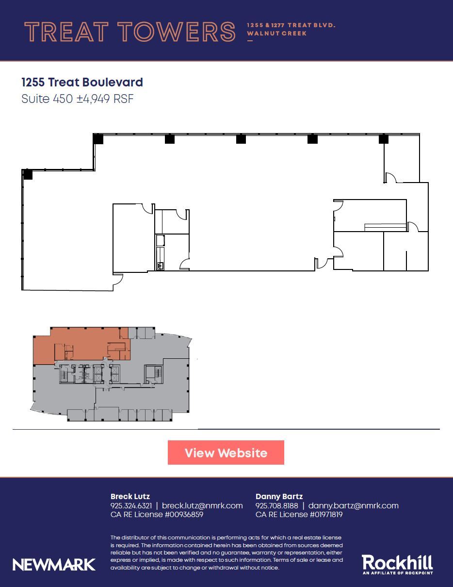 1255 Treat Blvd, Walnut Creek, CA à louer Plan d’étage– Image 1 sur 1