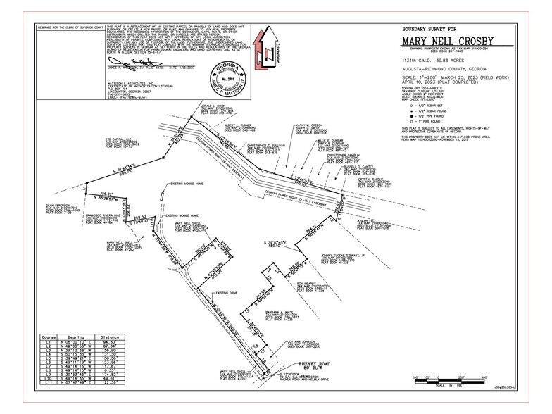 4247 Rheney Rd, Hephzibah, GA à vendre - Plan cadastral – Image 2 sur 13