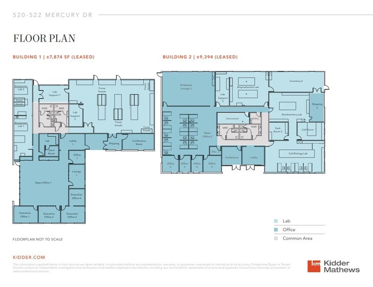 Mercury Drive Life Science portefeuille de 2 biens à vendre sur LoopNet.fr - Plan d’étage – Image 3 sur 4