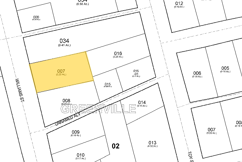 114 Williams St, Greenville, SC à louer - Plan cadastral – Image 2 sur 4