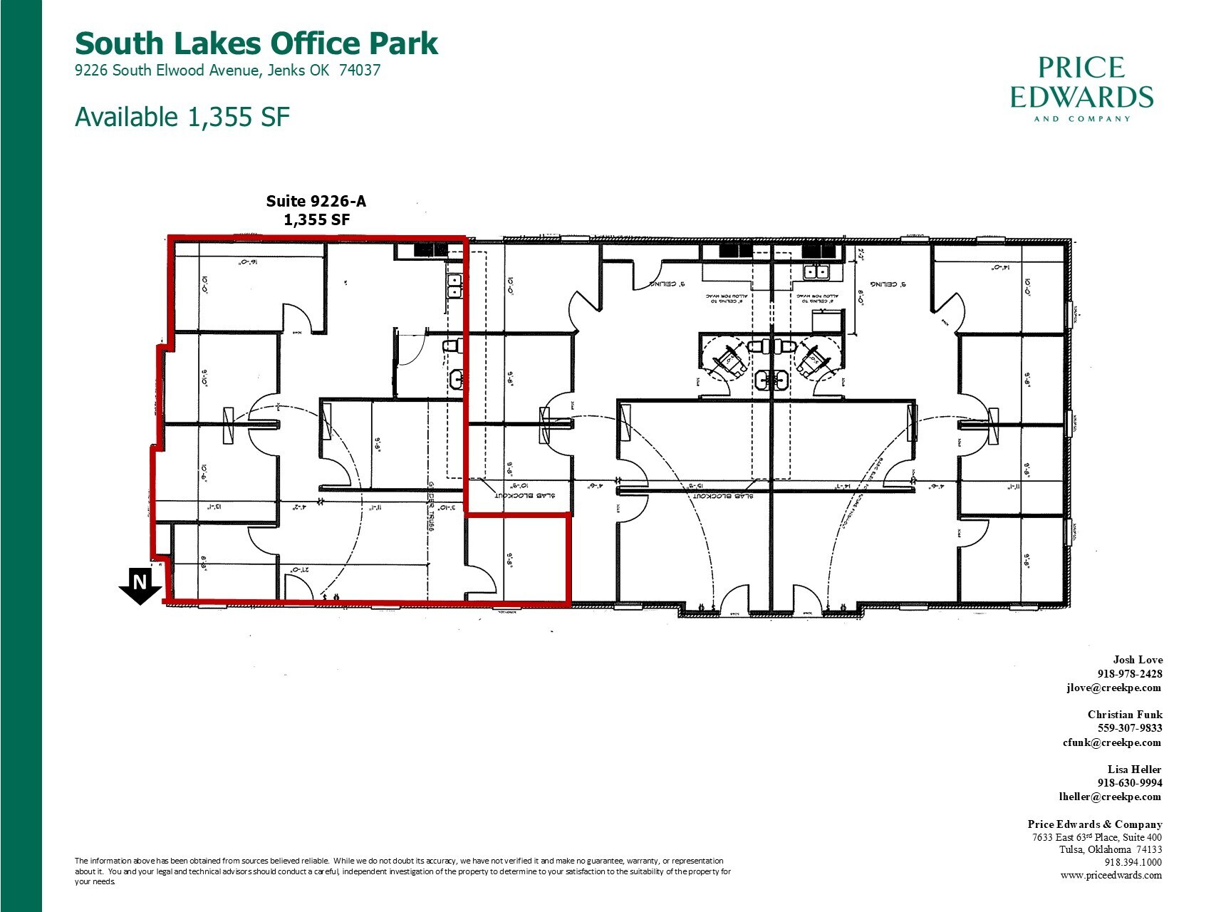 9222 S Elwood Ave, Jenks, OK à louer Plan d’étage– Image 1 sur 1