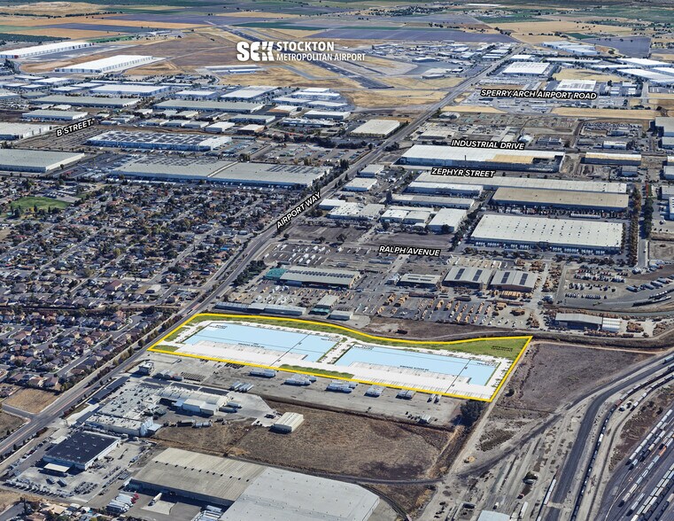 2807 S Airport Way, Stockton, CA à louer - Aérien – Image 1 sur 1
