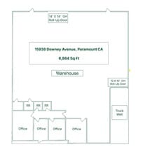 15930-15962 Downey Ave, Paramount, CA à louer Plan d’étage– Image 1 sur 1