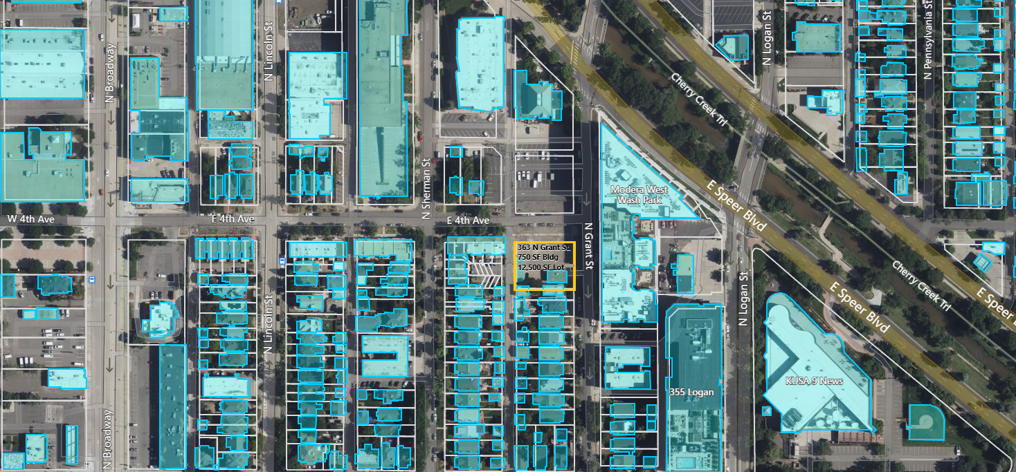 391 Grant St, Denver, CO à louer Aérien– Image 1 sur 10