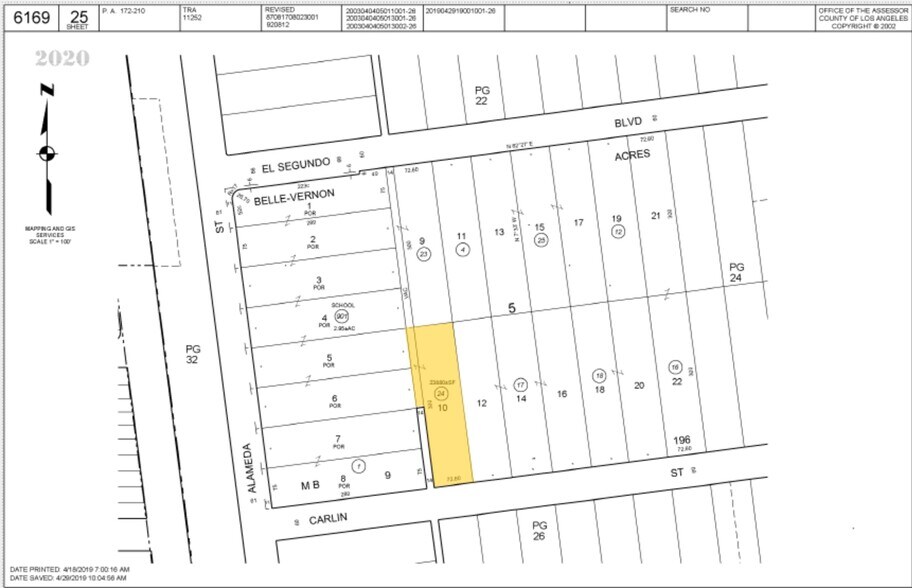 401 E Carlin Ave, Compton, CA à vendre - Plan cadastral – Image 3 sur 5